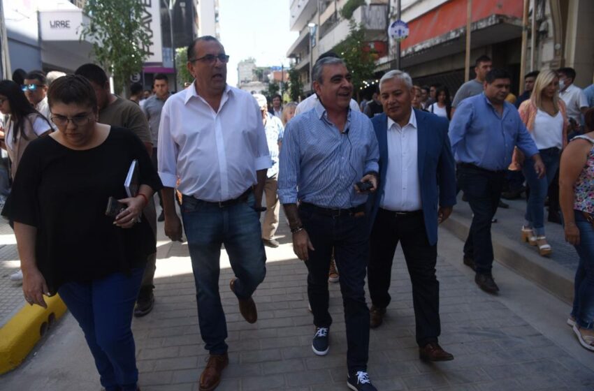  Semipeatonalización: Germán Alfaro inauguró las obras en la calle 9 de Julio primera cuadra