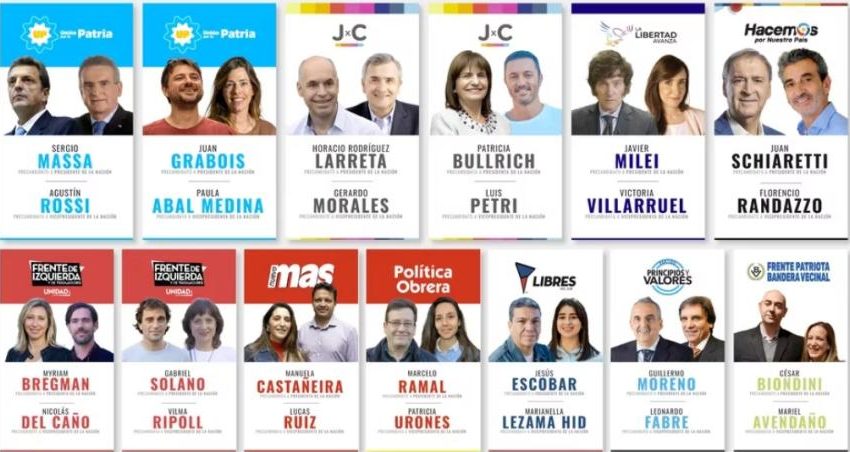  Estas son las 13 fórmulas presidenciales que competirán en las PASO