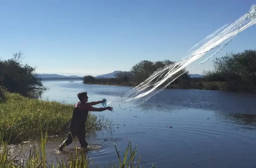  Murió ahogado cuando la red de pesca que usaba fue arrastrada por el agua