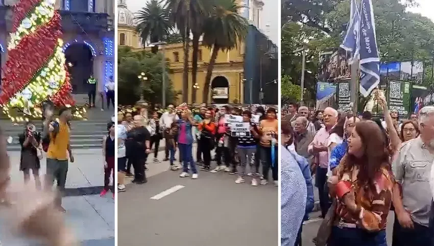  Tucumanos se manifestaron en la plaza Independencia en contra de las medidas económicas de Milei