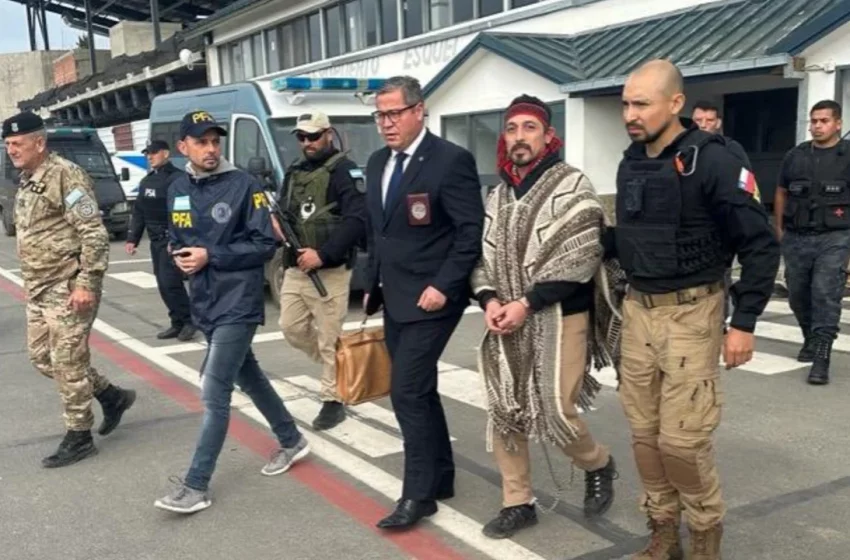  Extradición de Jones Huala: así trasladan las fuerzas especiales al líder mapuche