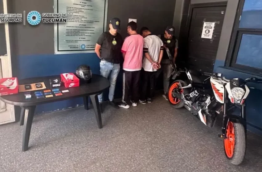  La policía detuvo a dos motochorros que usaban motos de alta gama para delinquir