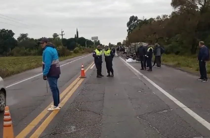  Accidente fatal entre una moto y una camioneta en la ruta nacional 38, cerca de Alberdi