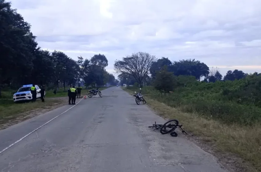  Un motociclista choco y mató a un ciclista en la Ruta Provincial 331