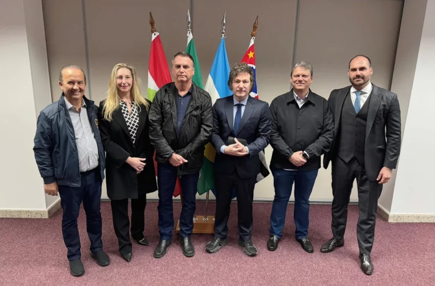  Encuentro clave de Milei, Bolsonaro y dos gobernadores conservadores de Brasil