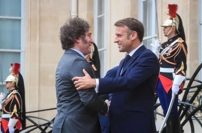  Milei se reunió con Macron en Francia en la previa de la inauguración de los Juegos Olímpicos