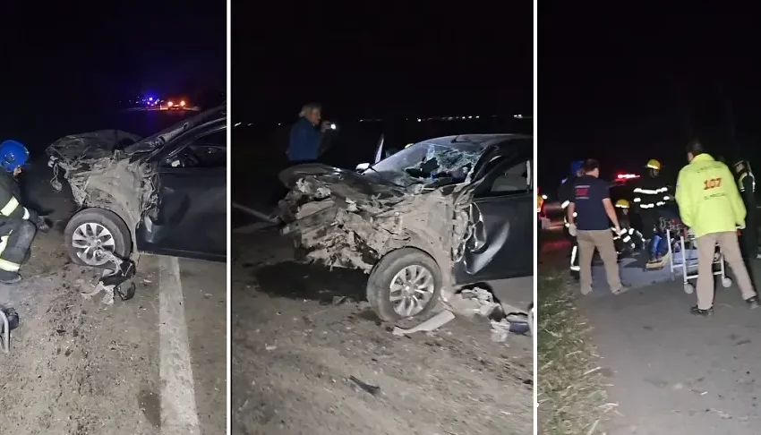  Un auto con tres ocupantes se incrustó en la parte trasera de un camión cerca de Alberdi