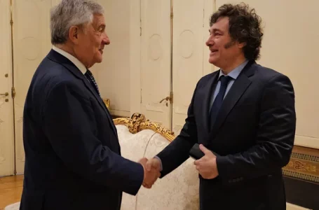 Javier Milei Fortalece la Alianza con Italia en Encuentro con Antonio Tajani en Casa Rosada