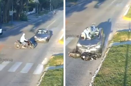 No solo en la Capital: un video revela impactantes accidentes de motos en Yerba Buena