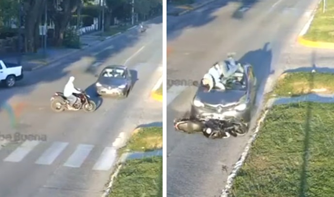  No solo en la Capital: un video revela impactantes accidentes de motos en Yerba Buena