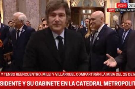 Tenso momento: Milei le negó el saludo a Jorge Macri y esquivó a Victoria Villarruel en el Tedeum