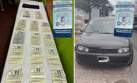 Detienen a un joven que intentó ingresar a Tucumán con 140 mil dólares en efectivo desde Salta