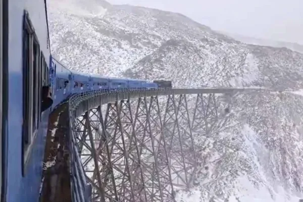 Postal inolvidable: una tormenta de nieve cubrió el Tren a las Nubes tras una década