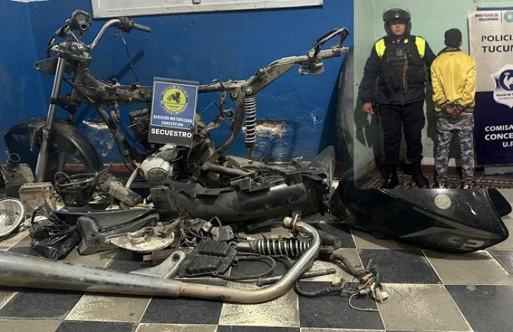 Concepción: robó la moto de su vecino y la desguazó en el acto