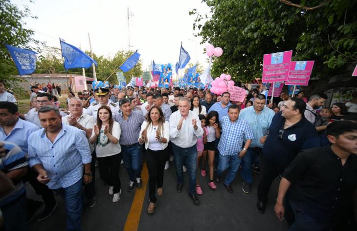 Acevedo y Jaldo recorrieron obras en Los Ralos y apuntaron contra los recortes nacionales