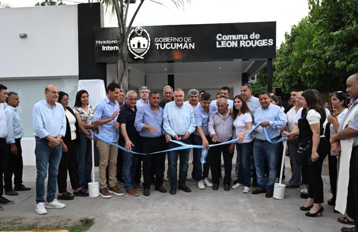 Jaldo inauguró obras de infraestructura y seguridad en León Rouges y Santa Rosa