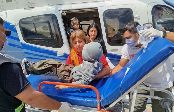  El helicóptero sanitario de la provincia trasladó a un paciente de alta montaña