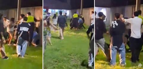 Fiesta de egresados en La Cocha terminó con una gresca que dejó cuatro policías heridos