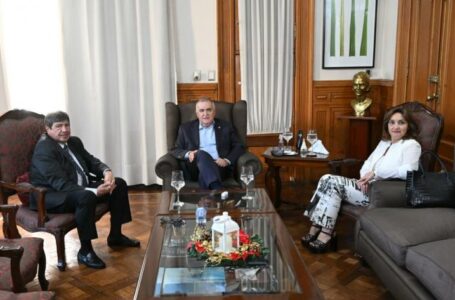 Jaldo recibió al vicepresidente Primero de la Legislatura, Aldo Salomón y a la intendenta, Graciela Gutiérrez