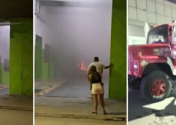 Bomberos controlaron un incendio en un galpón de Vía Cargo en calle Alberdi al 160