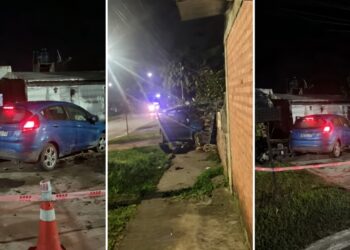 Jóvenes alcoholizados chocaron contra una vivienda en Villa Carmela y provocaron una fuga de gas