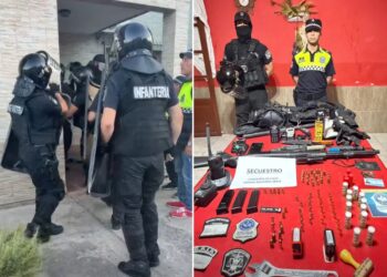 Allanamiento reveló una banda de ladrones armada con equipo policial