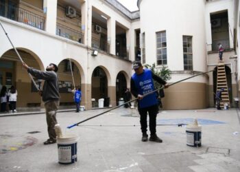 Avanzan las mejoras integrales en el edificio de la Escuela Normal