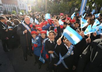 Estudiantes de toda la provincia fueron protagonistas del acto por el Día de la Bandera