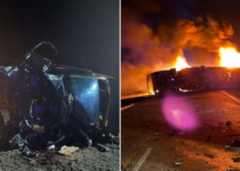Impacto frontal, fuego y muerte: un camión chocó con un auto, volcó y se incendió en medio de la ruta 34 en Santiago del Estero