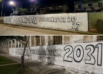 Manzur 2027: las pintadas que lo promocionan ya tienen una respuesta con ironía en las calles tucumanas