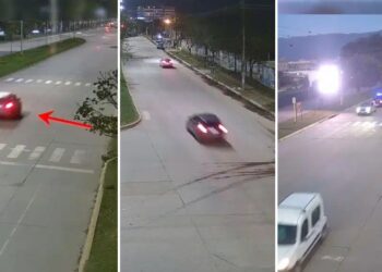 Una picada en plena avenida Perón terminó con una camioneta retenida