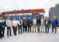 Acevedo acompañó la reactivación del desvío ferroviario del Ingenio Cruz Alta