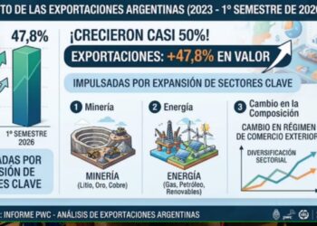 Las exportaciones argentinas crecieron casi 50% desde 2023 y minería y energía lideran el salto
