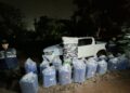 Tras una persecución interceptaron dos camionetas y secuestraron cerca de una tonelada de hojas de coca