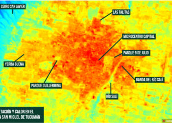 El Gran Tucumán registra diferencias de hasta 7,4 °C entre las zonas más verdes y las más urbanizadas
